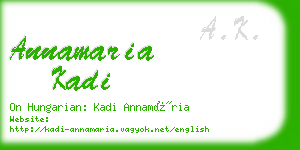 annamaria kadi business card